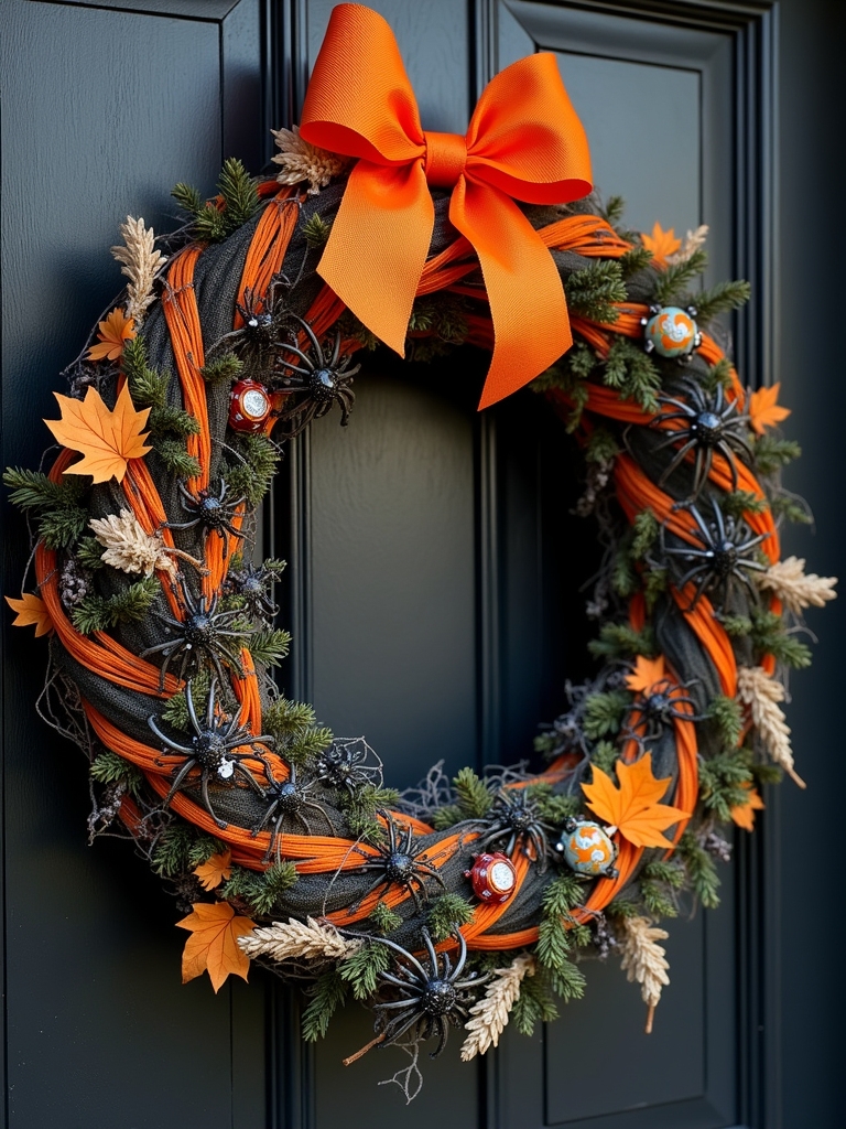 spooky halloween door decor