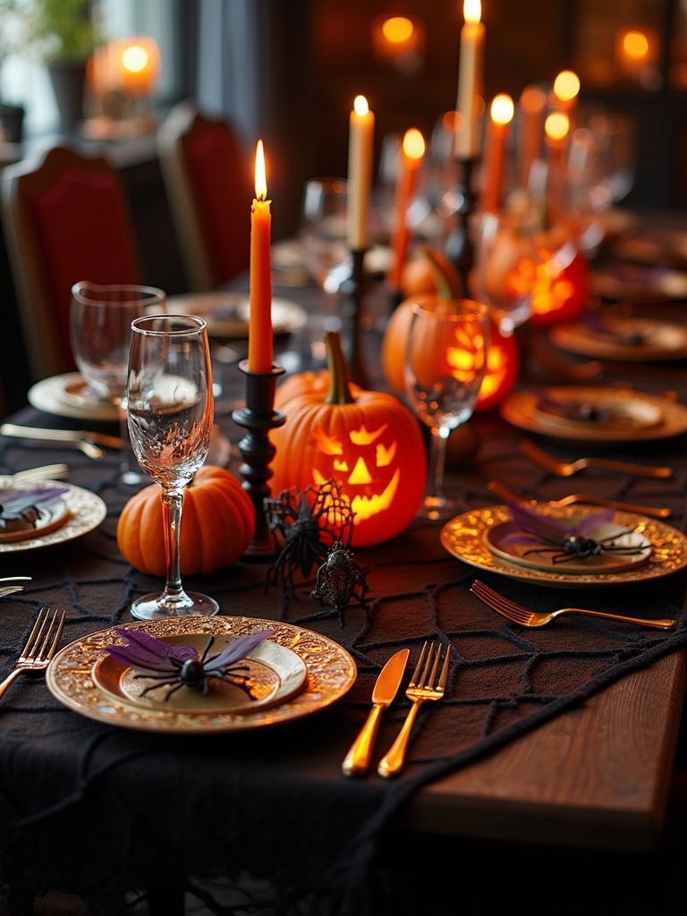 spooky halloween table decor