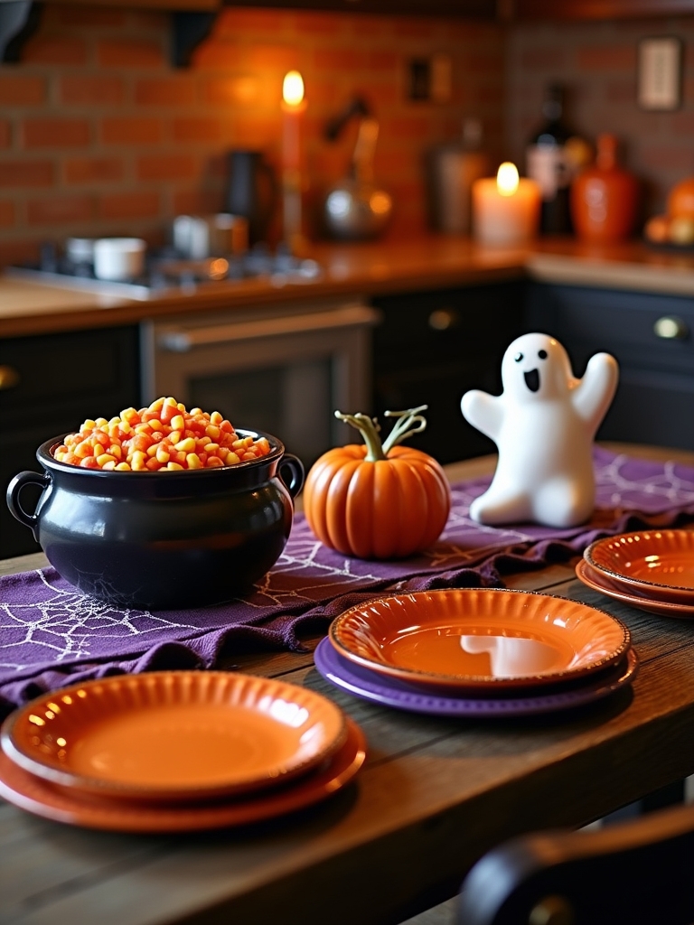 spooky halloween themed dishware collection