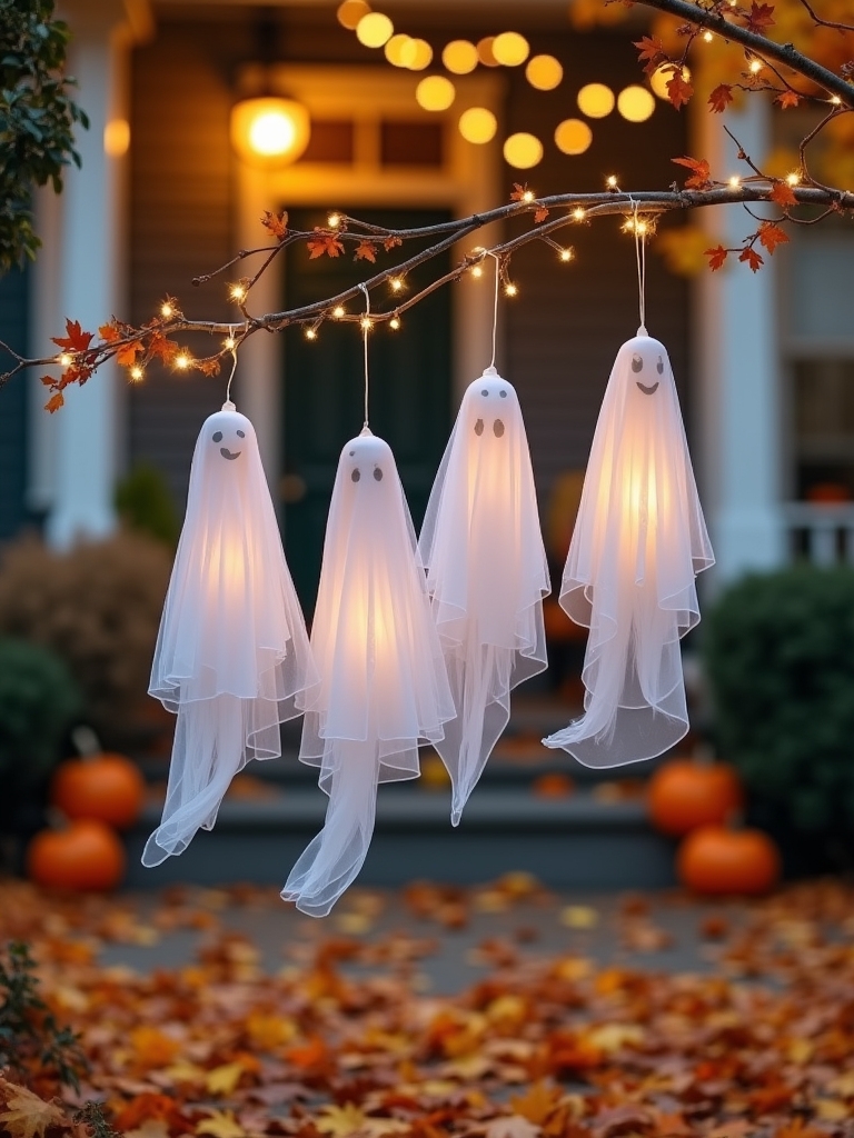 spooky hanging ghost decor