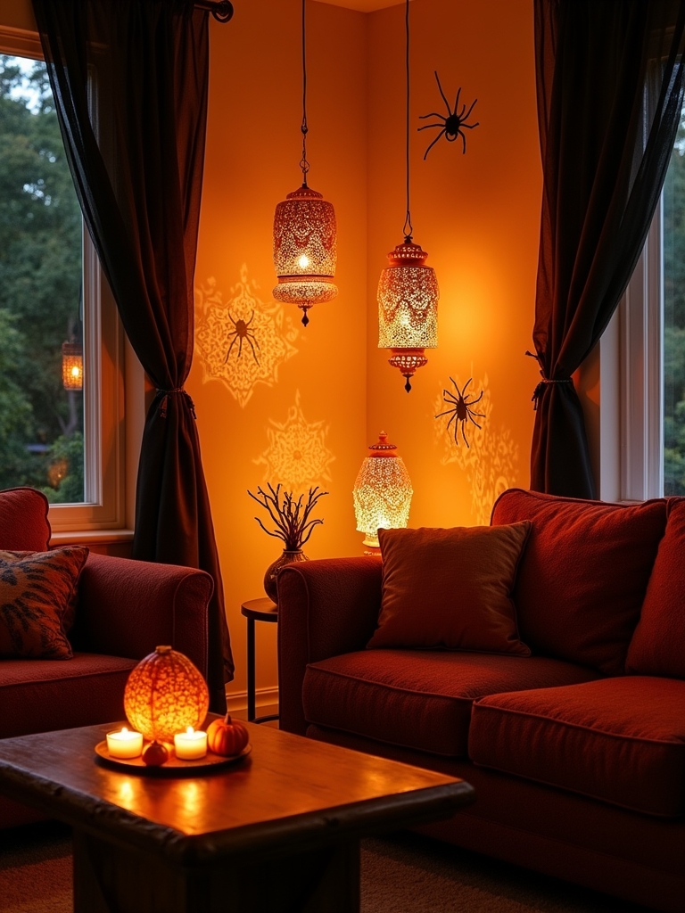 spooky illuminated halloween decor