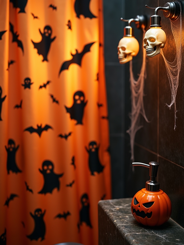 spooky shower curtain hooks
