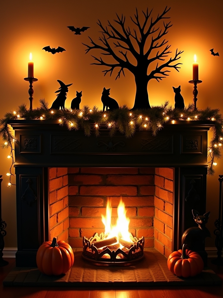 spooky silhouette halloween decor