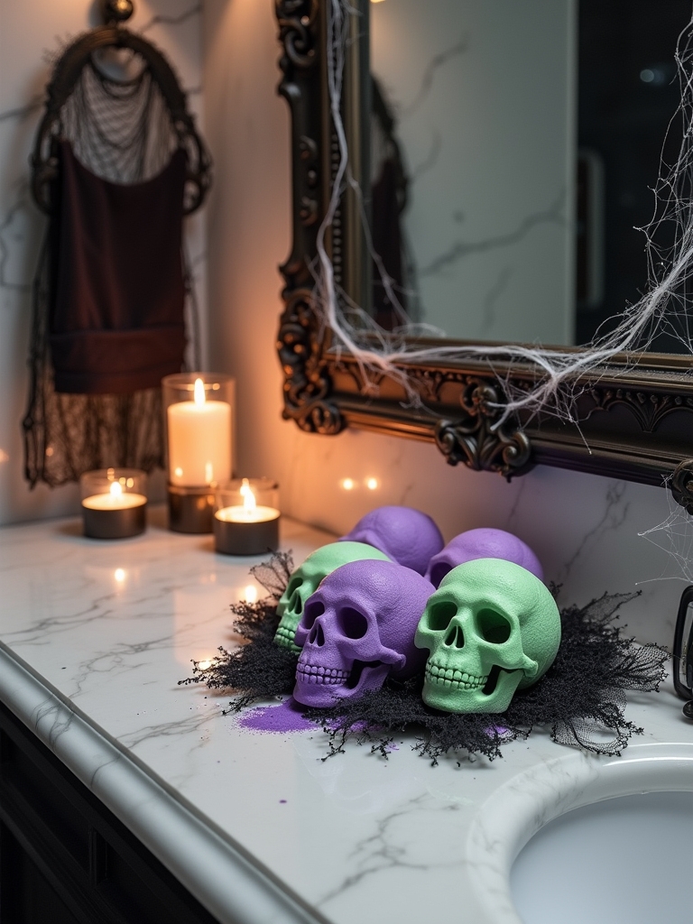 spooky skull bath bombs