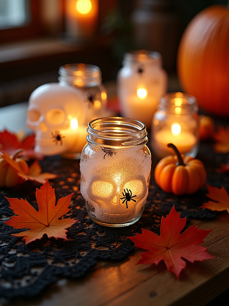spooky skull mason jar crafts
