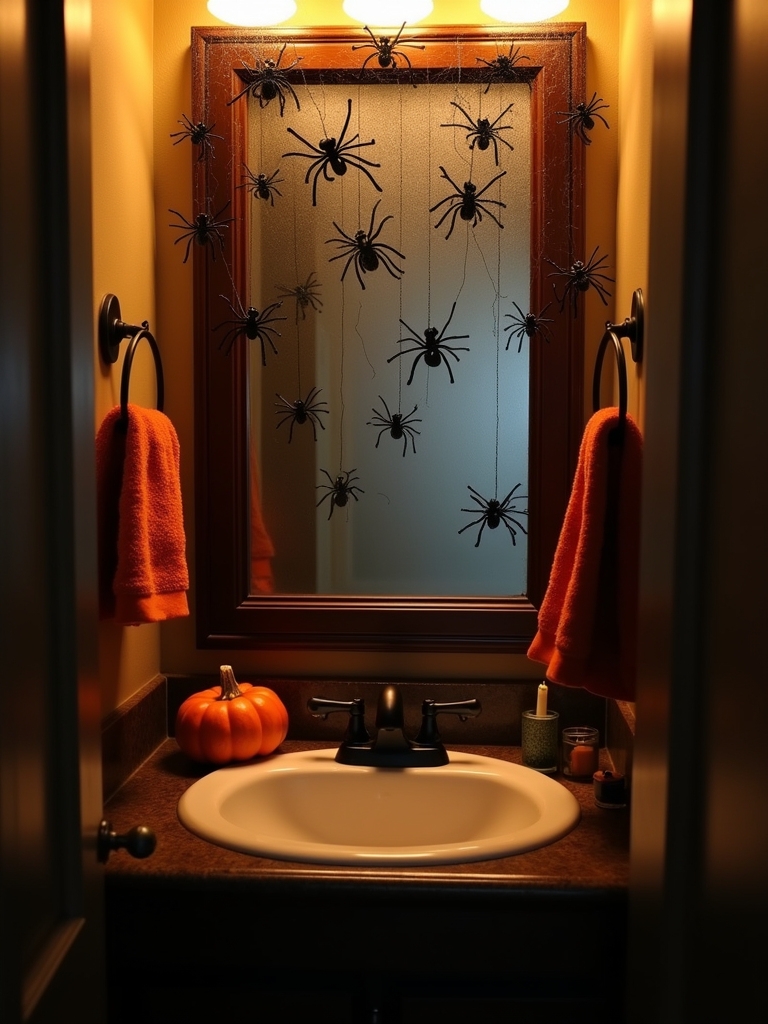 spooky spider web decorations