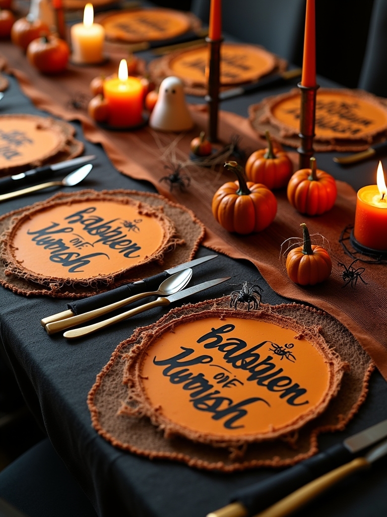 spooky themed dining decor