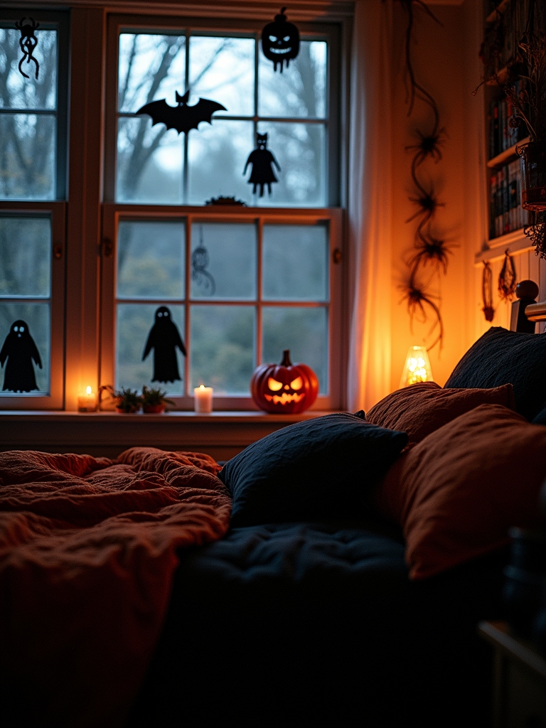 spooky window clings decorations