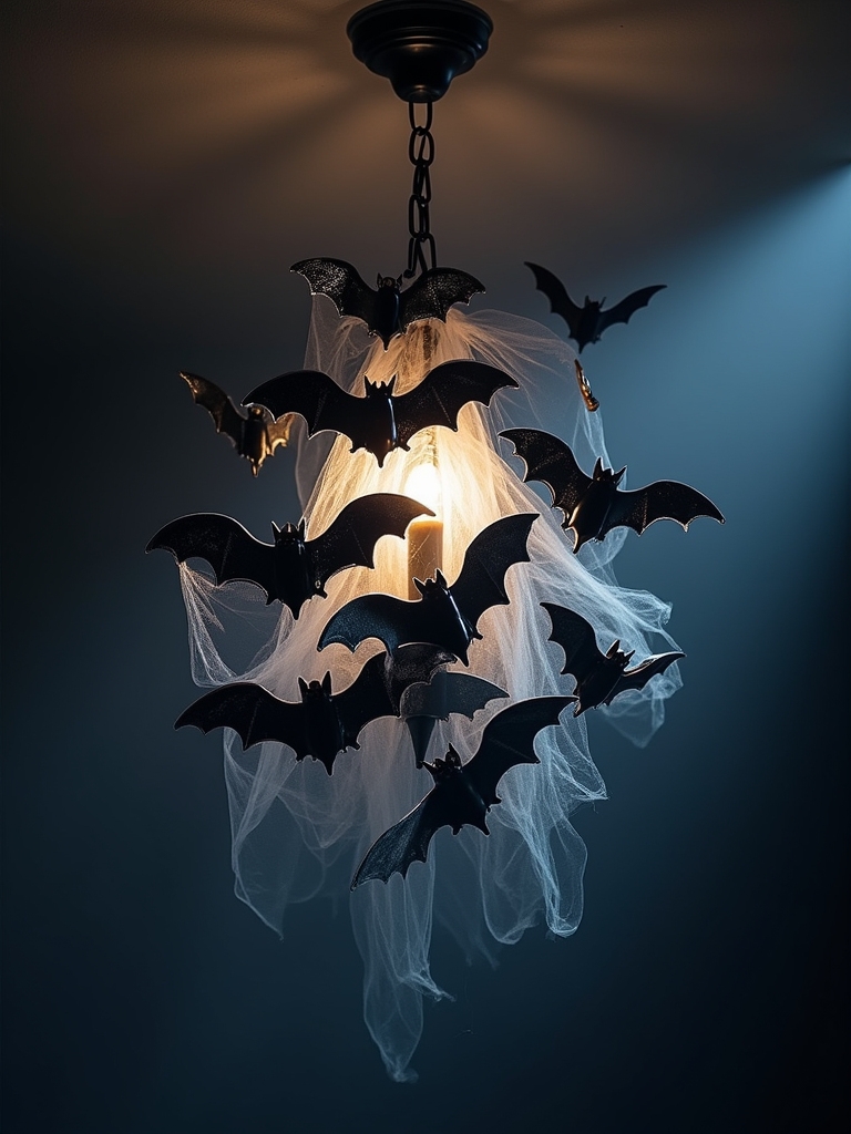 whimsical bat chandelier lighting