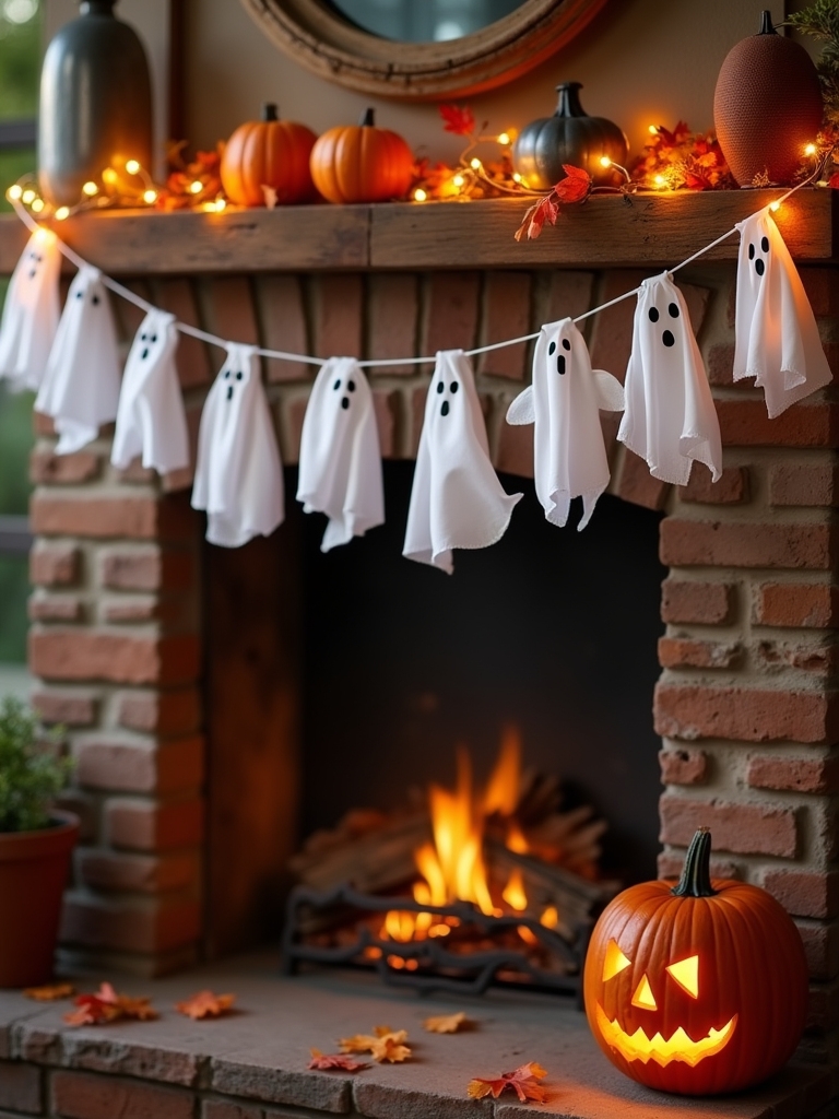 whimsical ghostly garlands decor