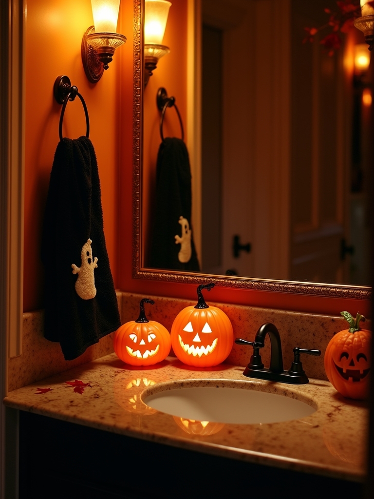 whimsical halloween bathroom accents