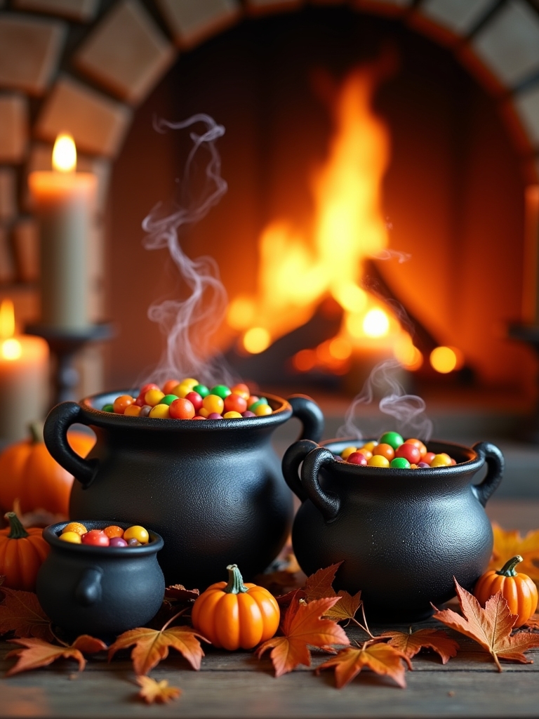 whimsical halloween cauldron decor