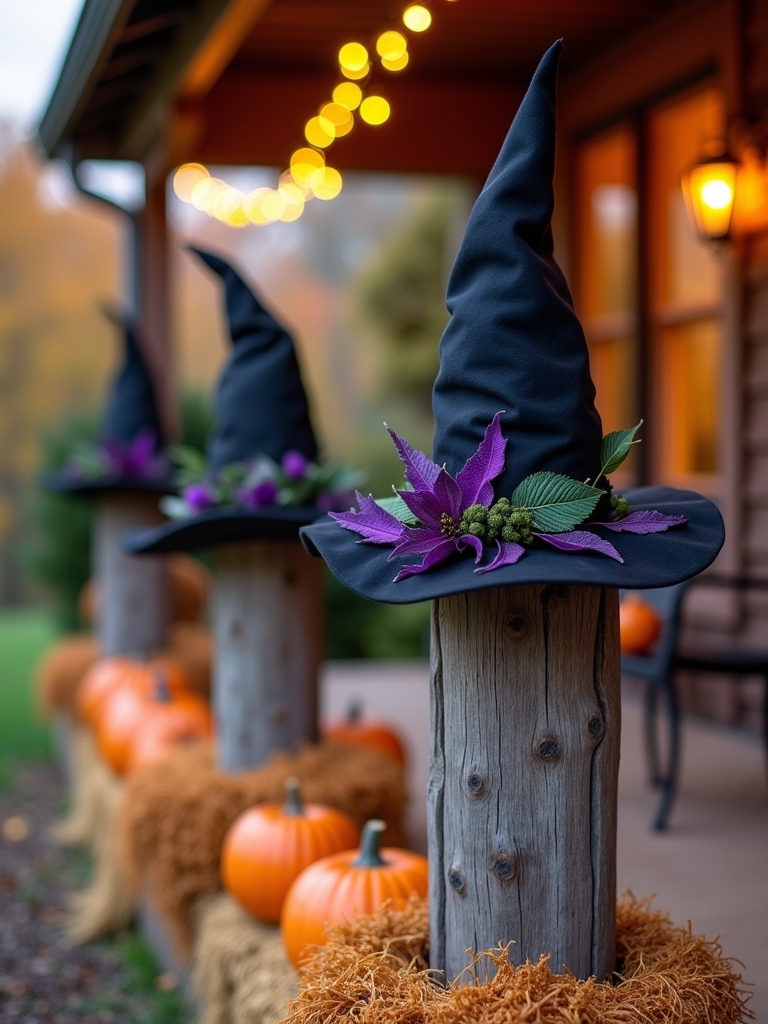 whimsical halloween porch decor