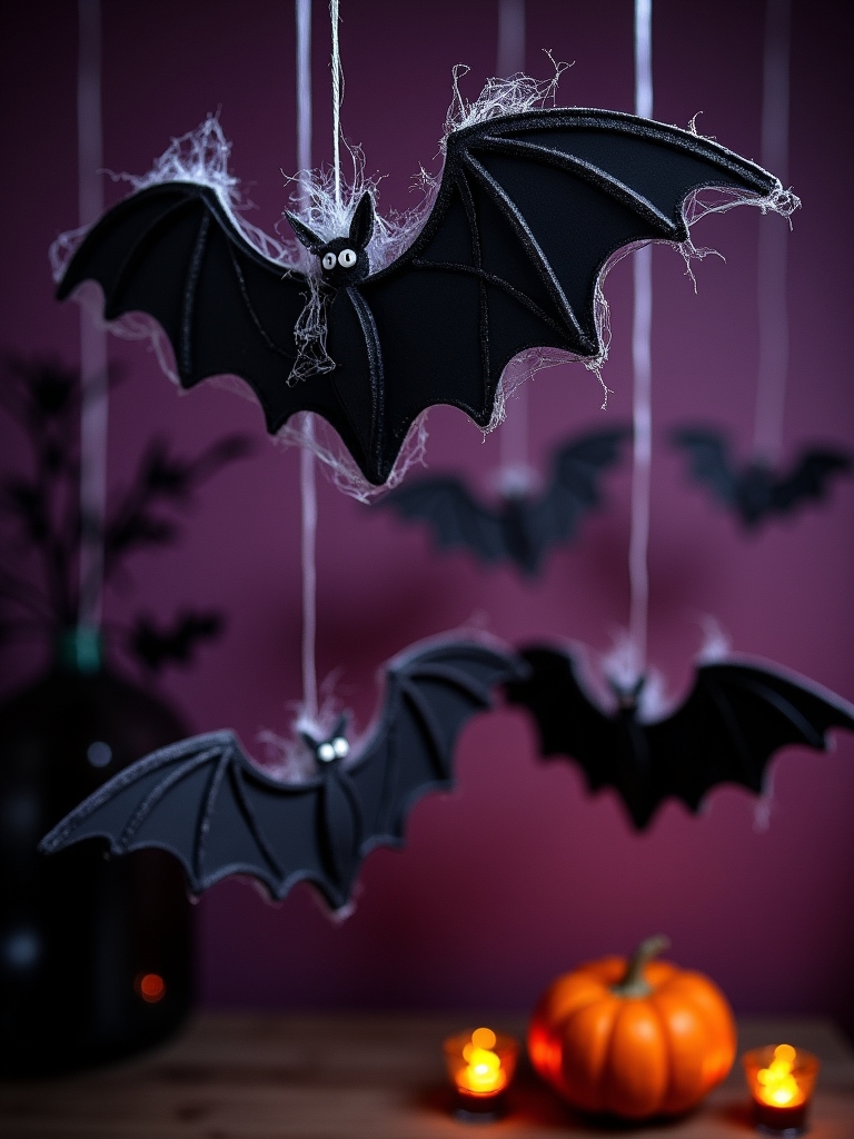 whimsical hanging bat decorations