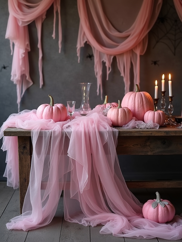 whimsical pink halloween decorations