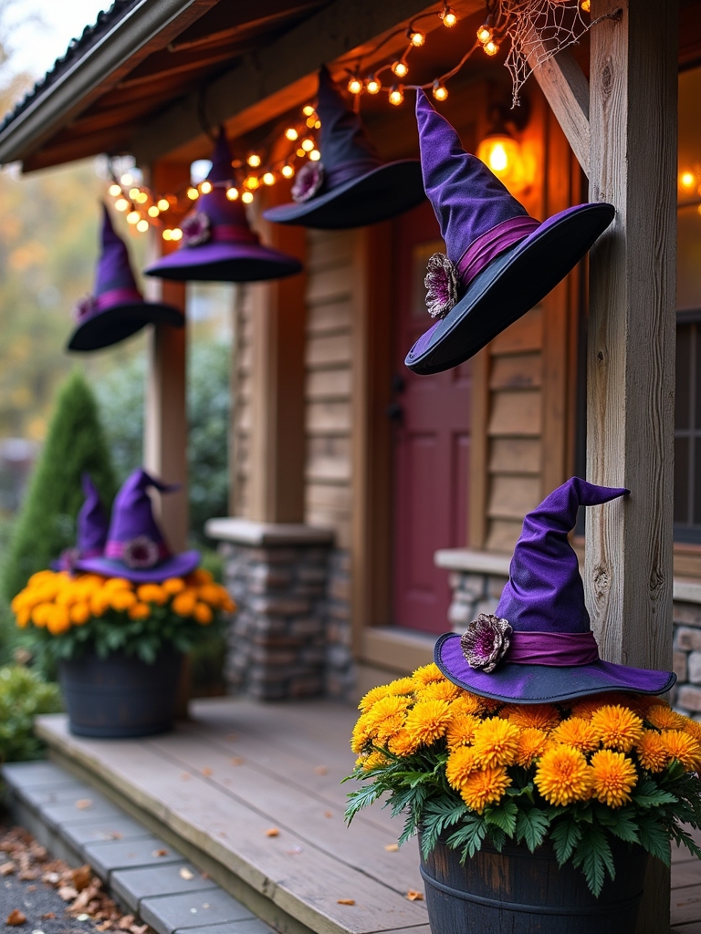 whimsical witch hat accents
