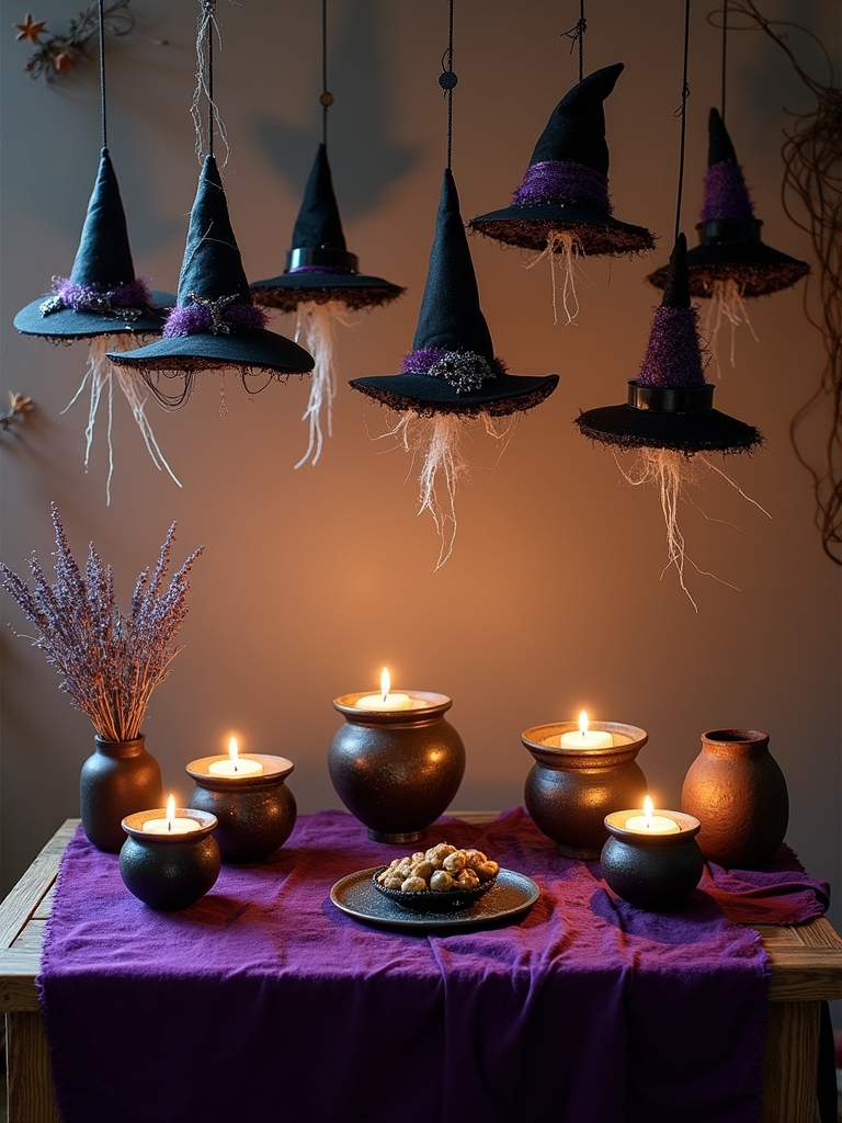 whimsical witch hat displays