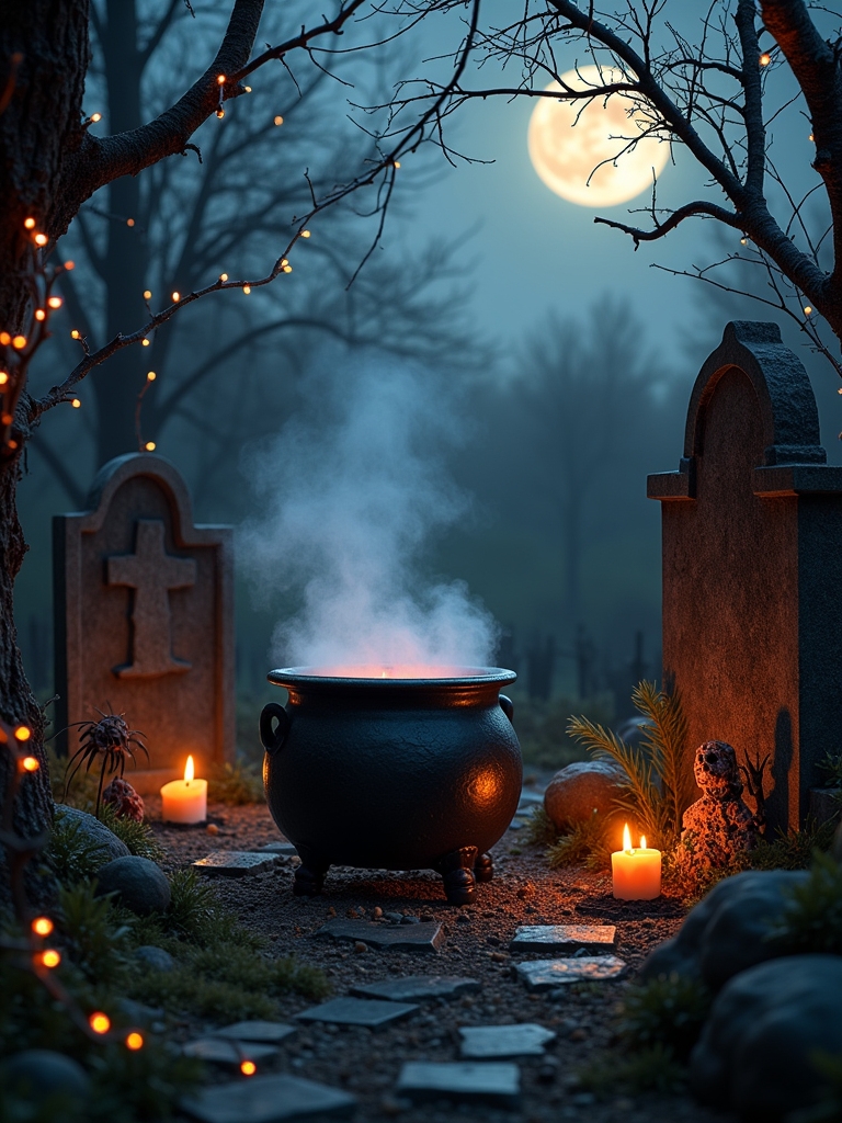 witch s brew cauldron decor
