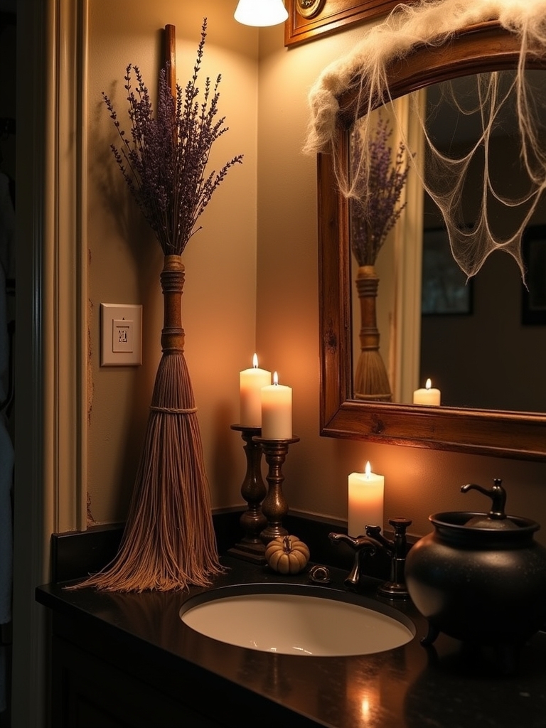 witch s broom halloween decor