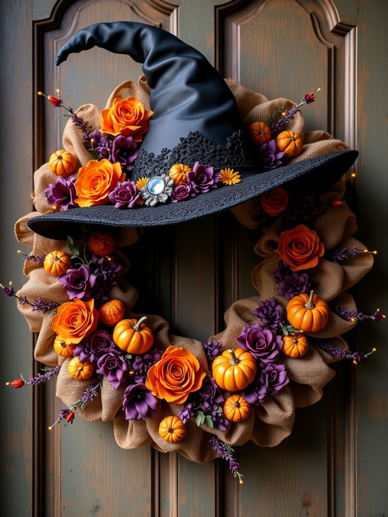 witch s hat halloween wreath