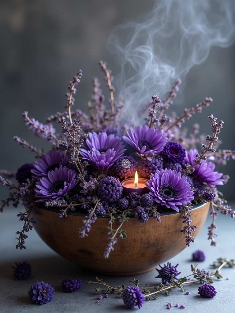 witchy floral potion arrangements