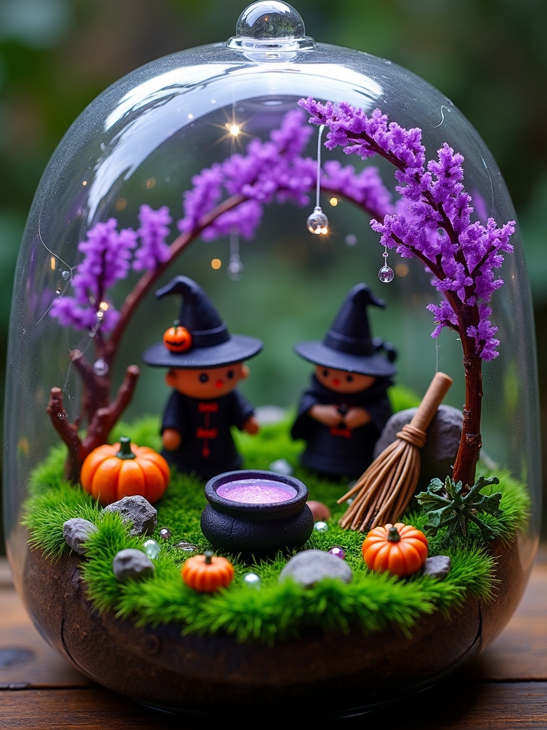 witchy terrarium halloween decor