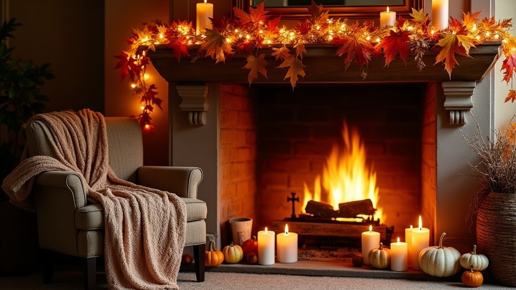 autumn fireplace decoration inspiration