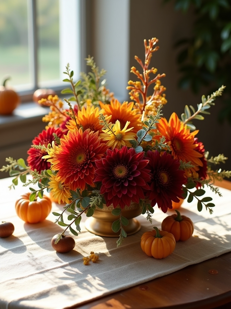 autumn floral bouquet creation