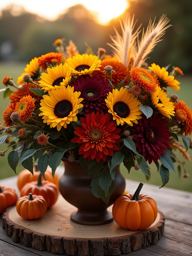 autumn floral centerpiece arrangement