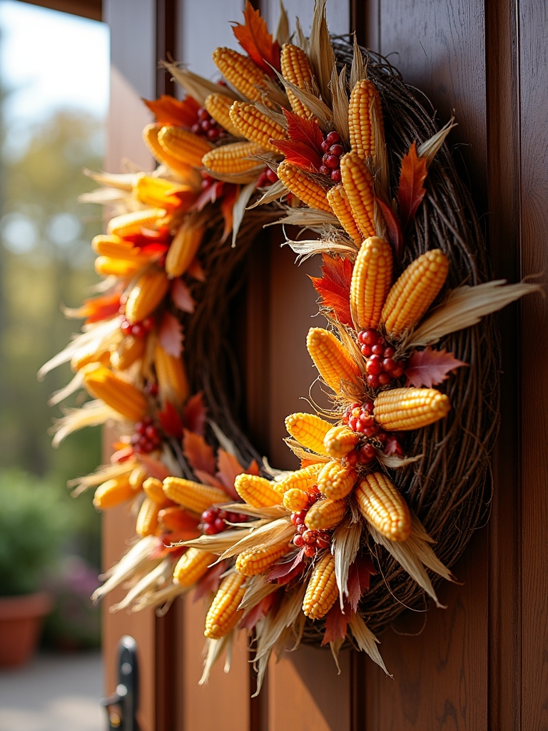 autumn harvest corn wreath