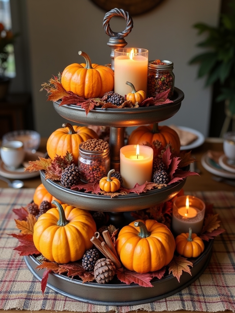 autumn harvest tiered display