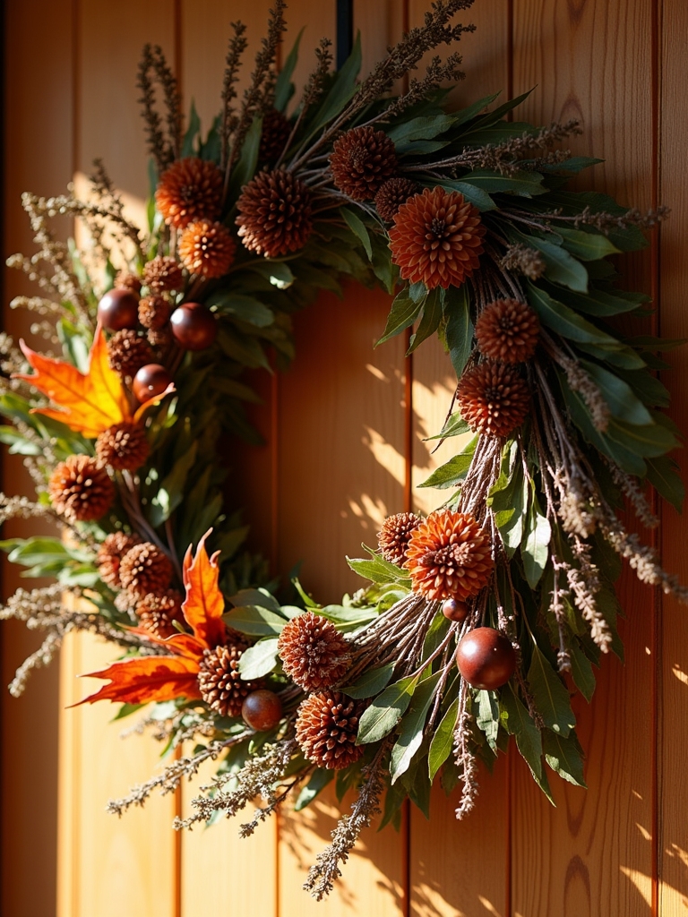 autumn natural decor wreath