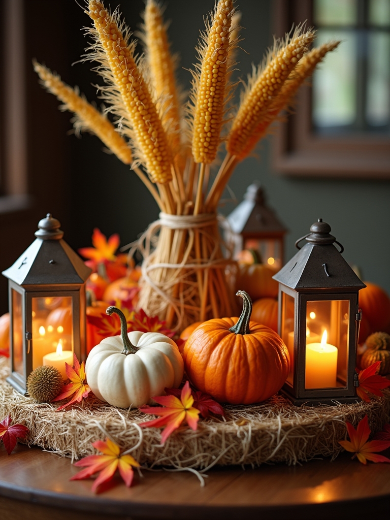 autumn rustic table display