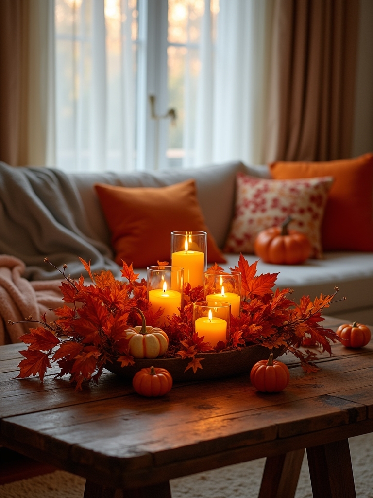autumn themed festive centerpieces