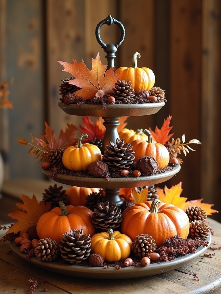 autumn themed natural decorations