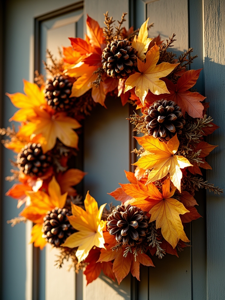 autumn wreath with charm
