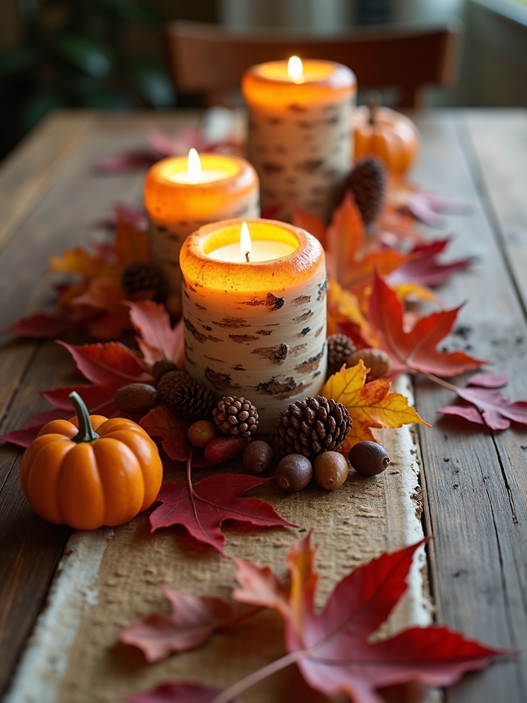 birch bark table runner