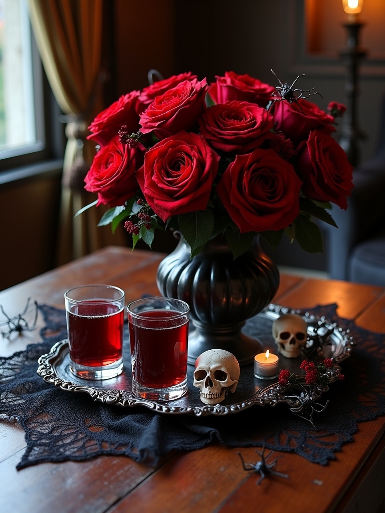 blood red halloween centerpiece ideas