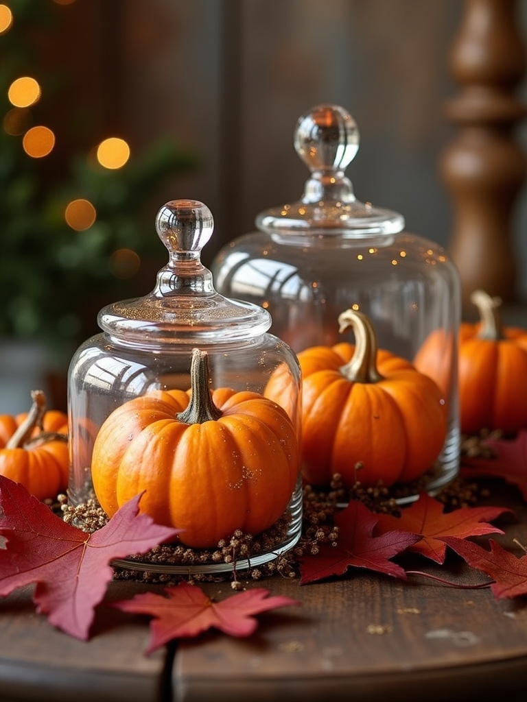charming apothecary pumpkin display