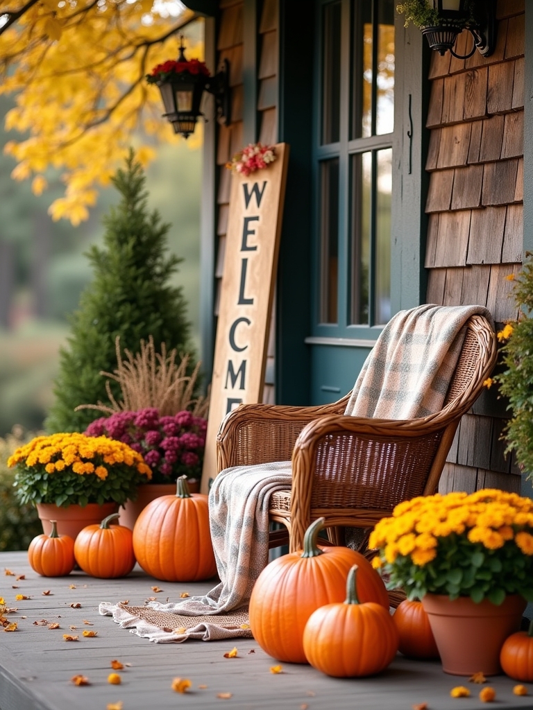 charming fall porch welcome signs