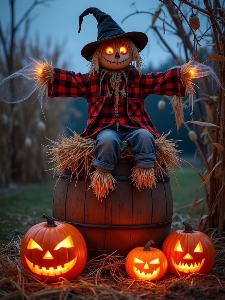 charming halloween scarecrow displays