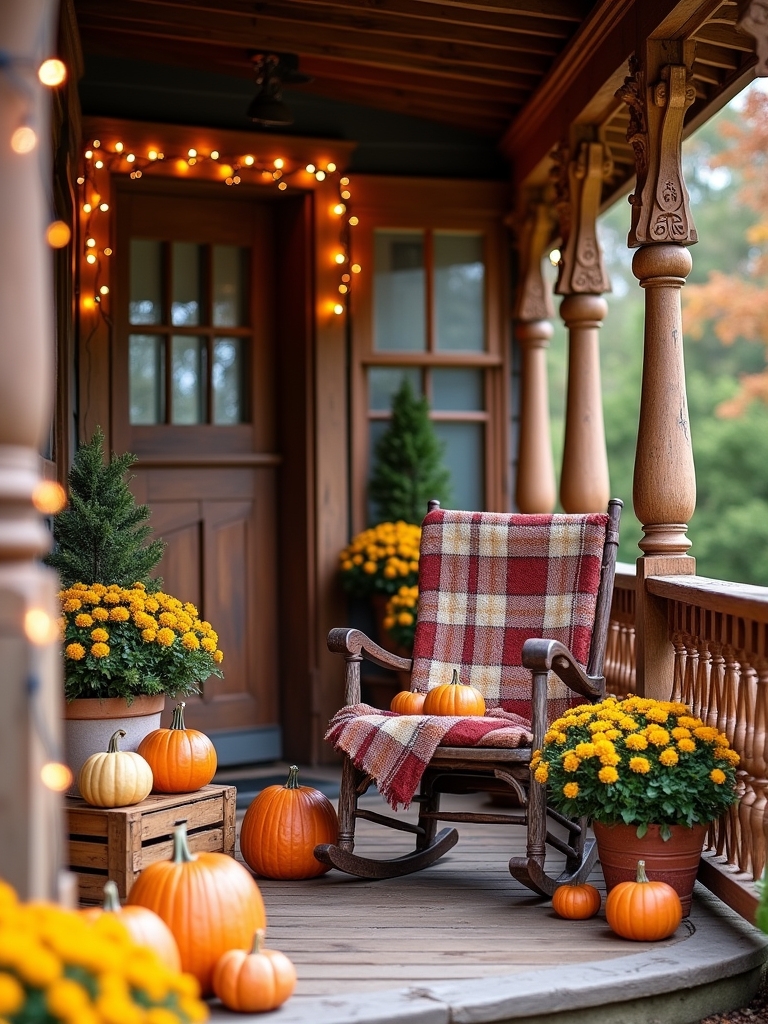 charming rustic porch accents