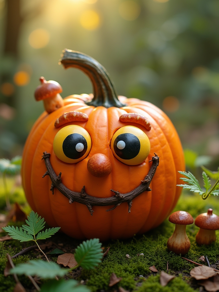 charming woodland creature pumpkins