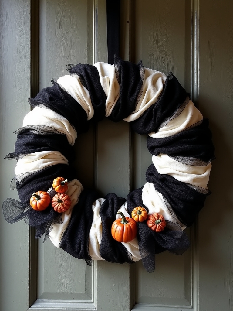 chic halloween wreath decor