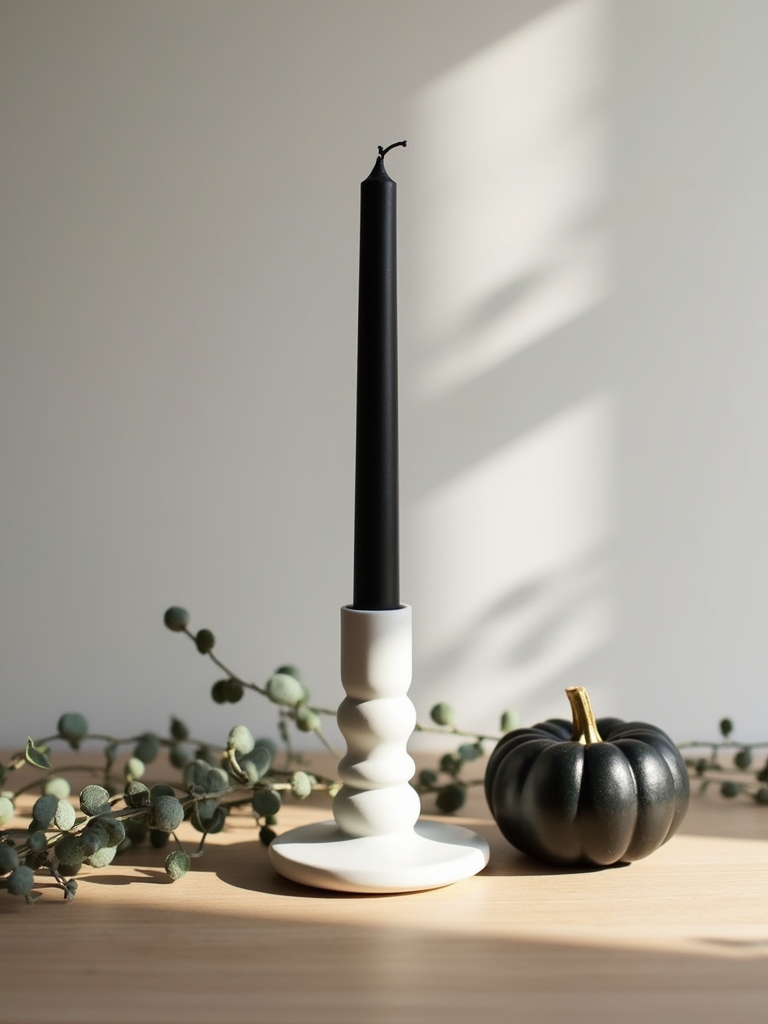 chic minimalist halloween decor