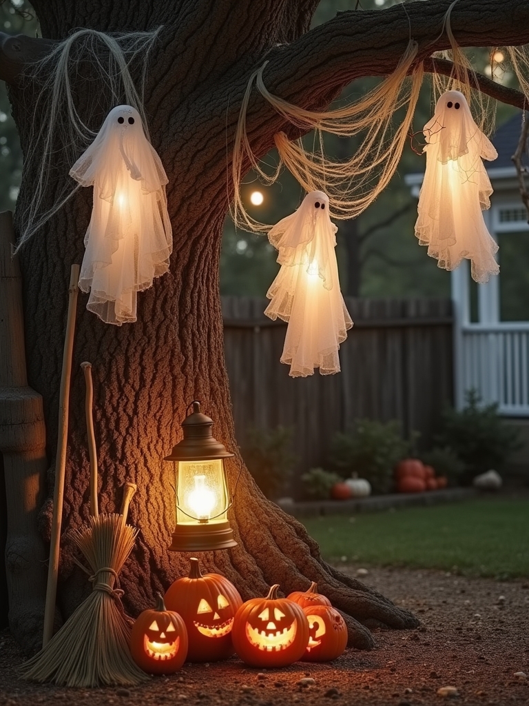 classic halloween ghost decor