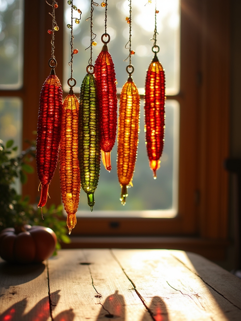 colorful corn suncatcher crafts