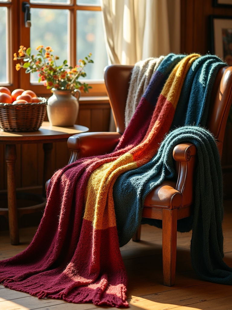 colorful scarves as decor