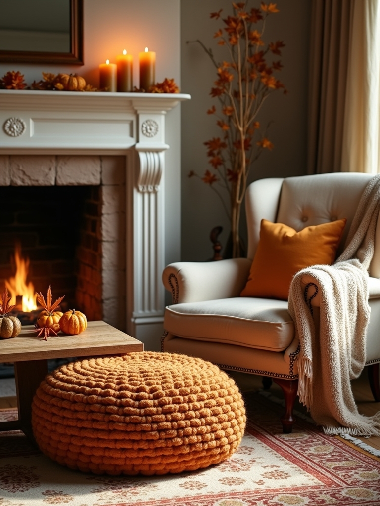comfortable stylish fall decor