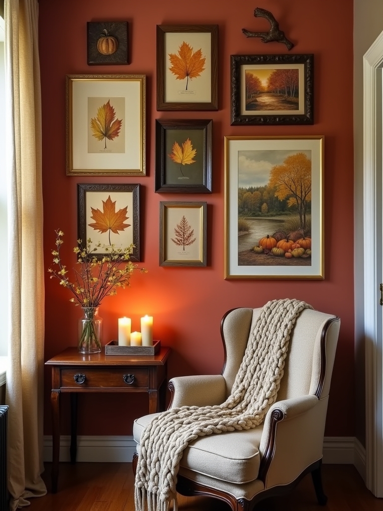 cozy autumn gallery wall
